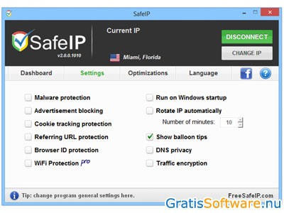 SafeIP screenshot