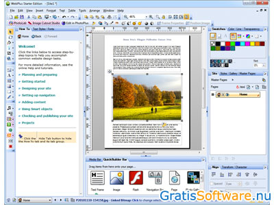Serif WebPlus screenshot