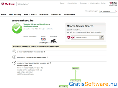 SiteAdvisor screenshot