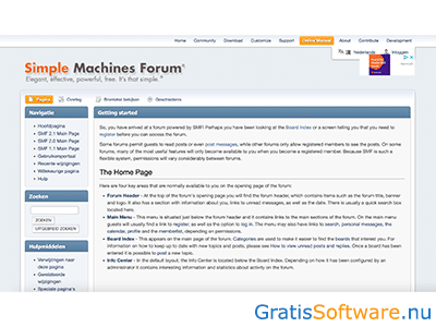 Simple Machines Forum screenshot