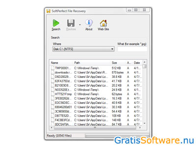 Softperfect File Recovery screenshot