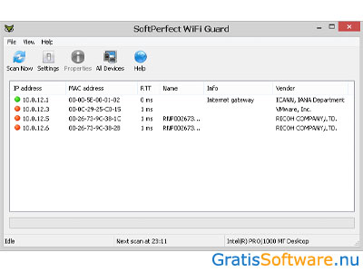 SoftPerfect WiFi Guard screenshot