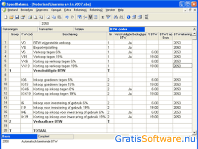 speedbalance boekhoudsoftware screenshot