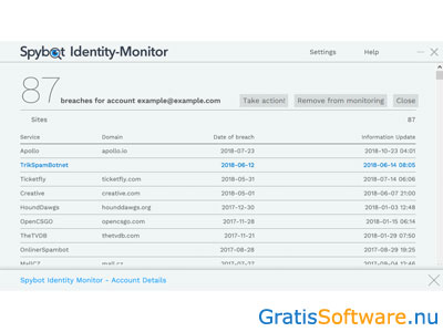 Spybot Identity Monitor screenshot