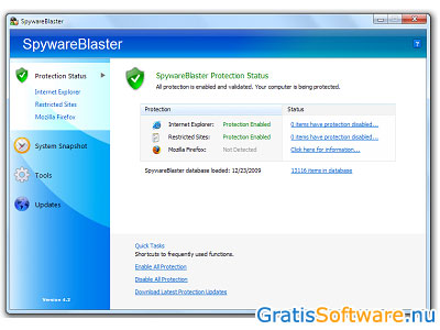 SpywareBlaster screenshot