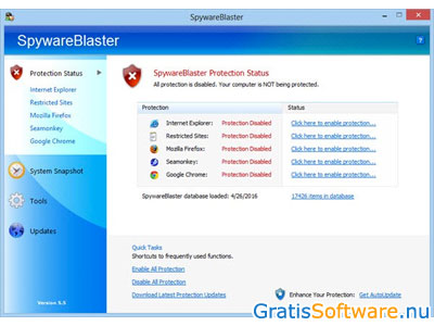 SpywareBlaster screenshot