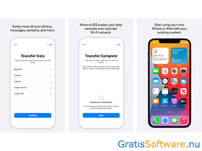 Stap over op iOS screenshot