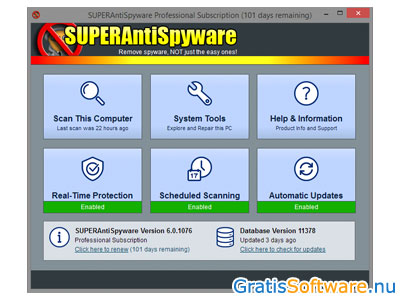 SuperAntiSpyware screenshot