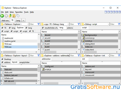 Tablacus Explorer bestandsbeheer software screenshot