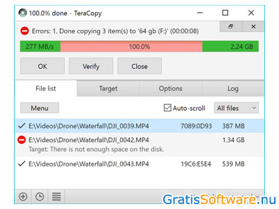 TeraCopy screenshot