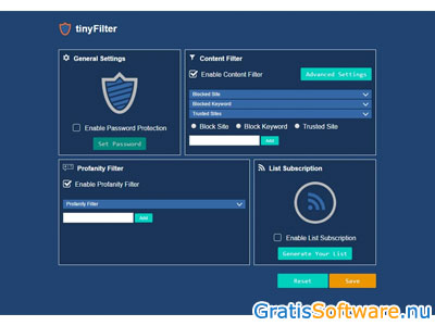 TinyFilter screenshot