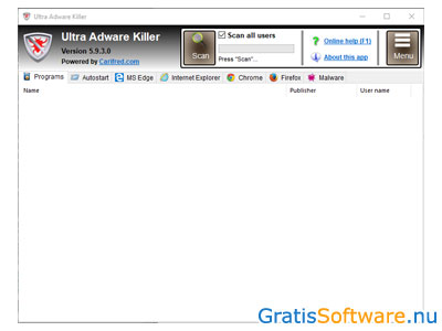 Ultra Adware Killer adware verwijderen screenshot