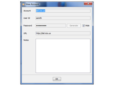 Universal Password Manager screenshot