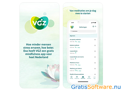 VGZ Mindfulness coach-app screenshot
