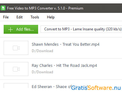 Video to MP3 converter screenshot
