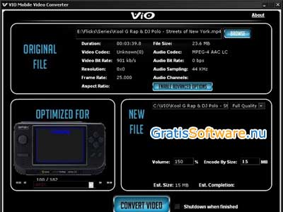 ViO Mobile Video Converter screenshot