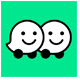 Waze Carpool autorit delen app logo