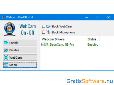 WebCam On-Off screenshot