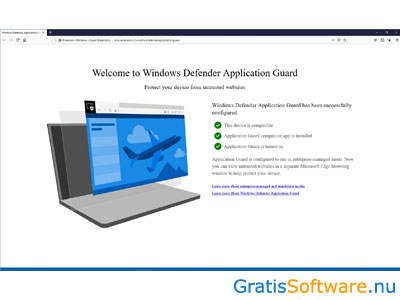 Windows Defender Application Guard screenshot