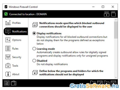 Windows Firewall Control screenshot
